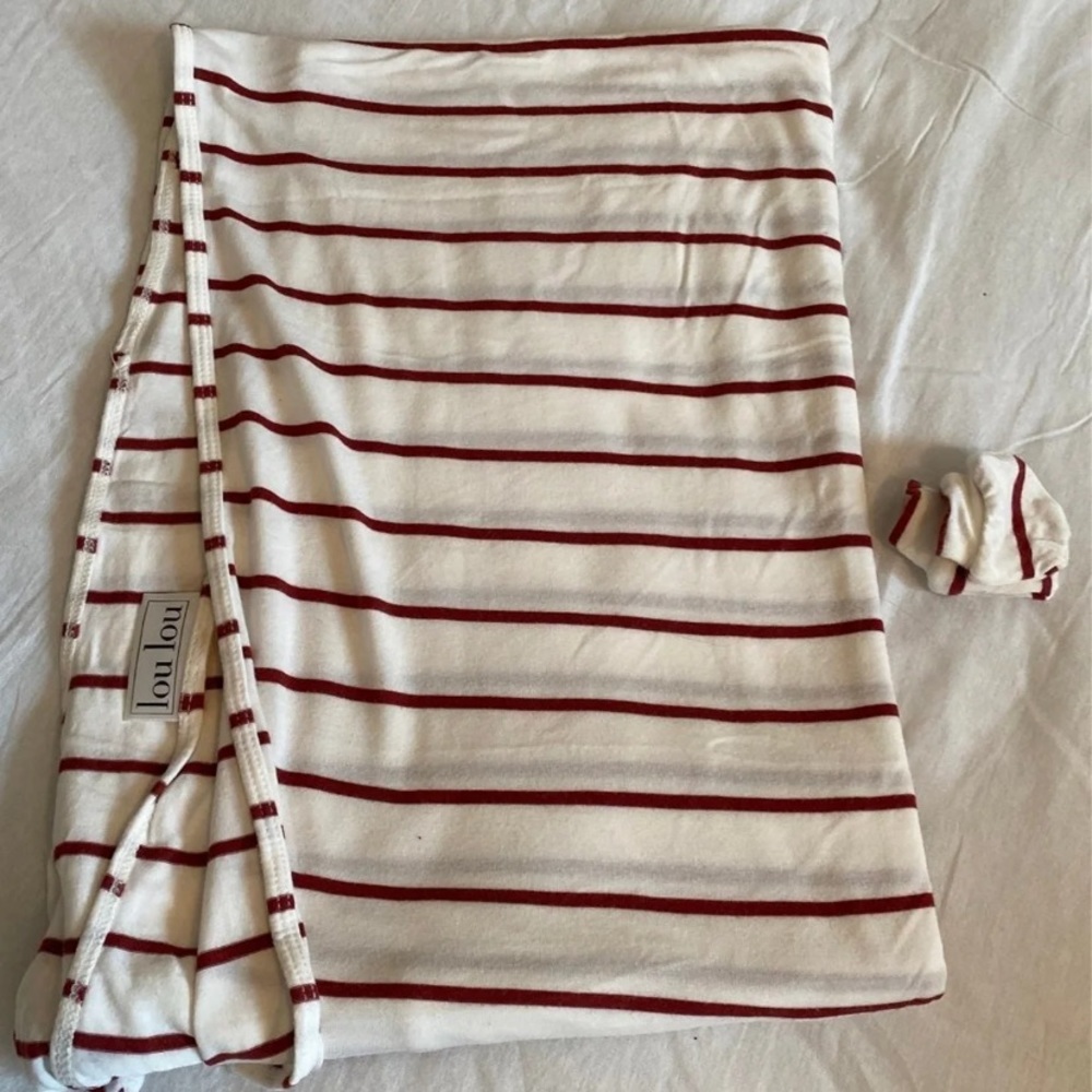 Lou Lou and company  swaddle blanket and hat